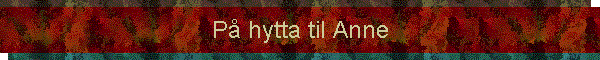 P� hytta til Anne
